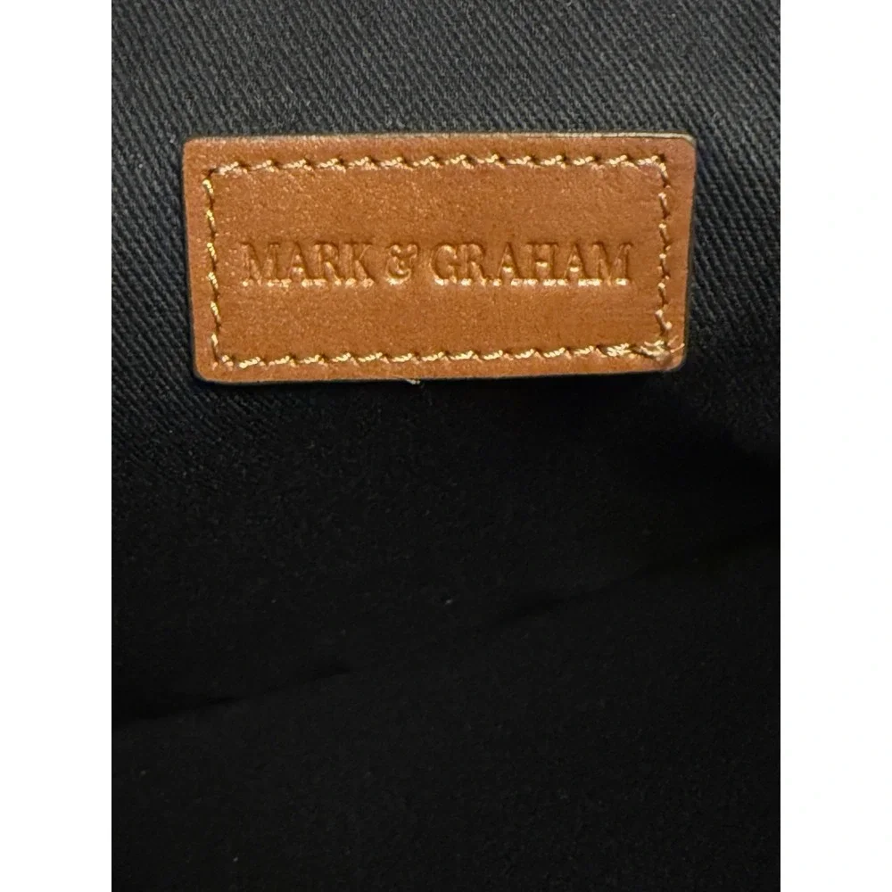 MARK AND GRAHAM LEATHER LAPTOP ZIPPER CASE CAMEL BROWN